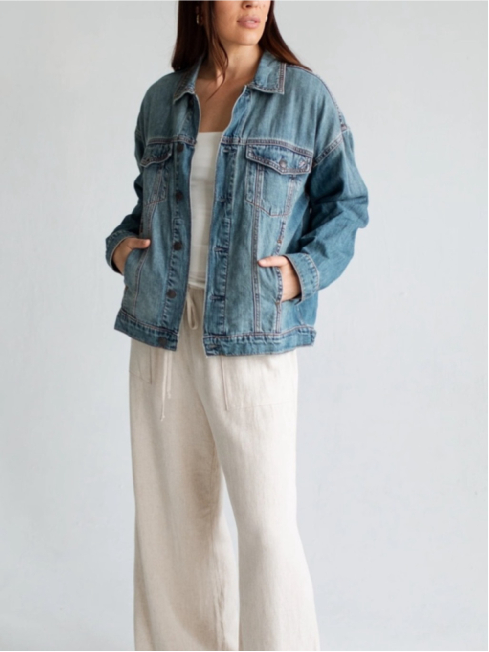 NEW CARLY JEAN LOS ANGELES CJLA Hunter Jean Jacket Medium Wash 3X